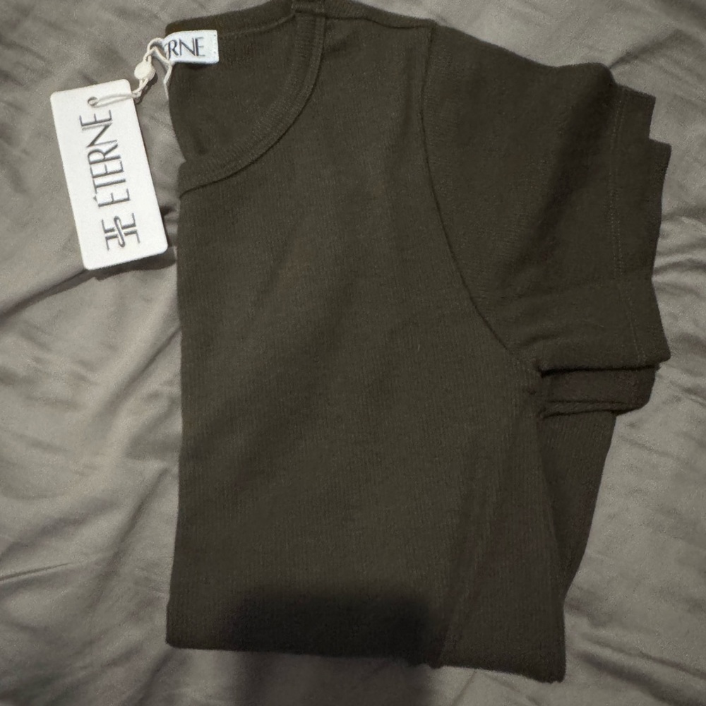 ETERNE moss baby ribbed t shirt